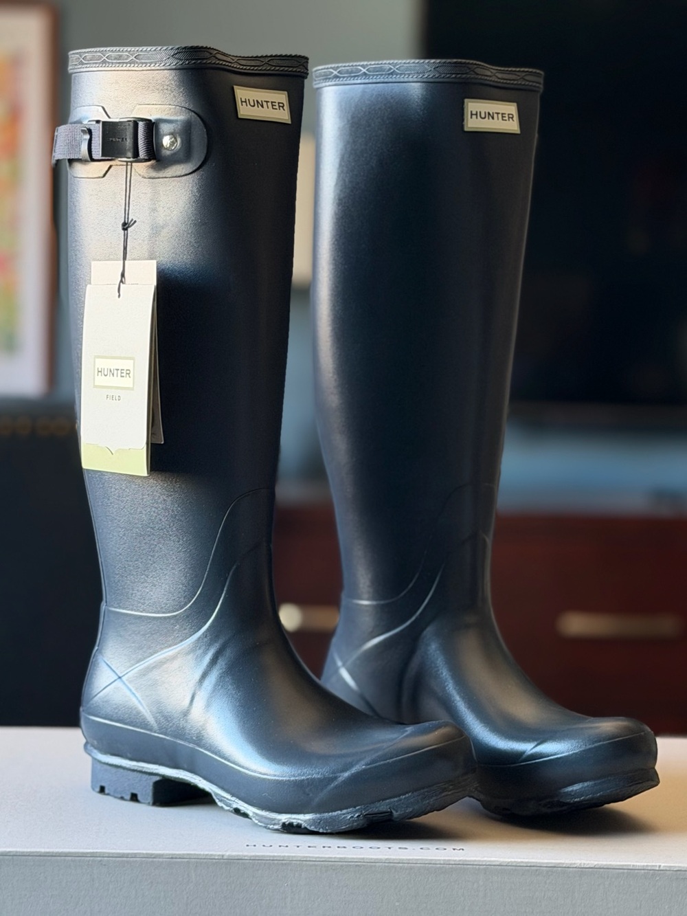 Hunter Women's Tall Rain Boots - Navy